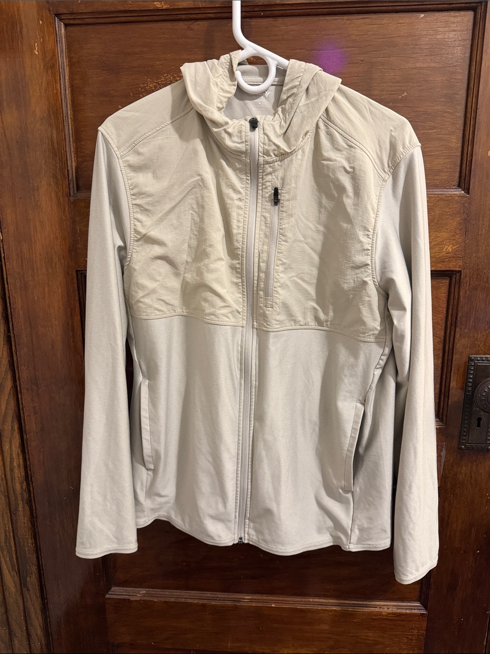 Old Navy Light Beige Hooded Utility Jacket